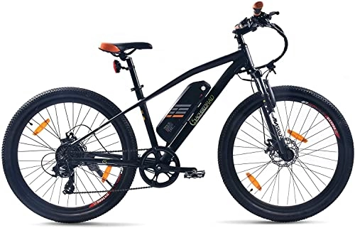 Bicicletas eléctrica : SachsenRad Bicicleta eléctrica R6 de 250 W, motor de 11 Ah, batería de 400 Wh, batería Shimano Tourney TX 7, alcance de 100 km, frenos de disco, sistema Power-Off, certificado StVZO (27, 5 pulgadas)