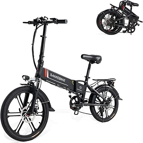 Bicicletas eléctrica : Samebike 20LVXD30-II 48V 10.4AH Bicicleta eléctrica Plegable de 20 Pulgadas para Adultos
