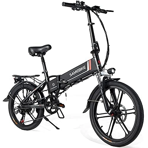 Bicicletas eléctrica : SAMEBIKE 20LVXD30-II Bicicleta Eléctrica Bicicleta Electrica 48V 10AH Bicicleta Electrica Plegable con Shimano 7 Velocidades & la Pantalla LCD