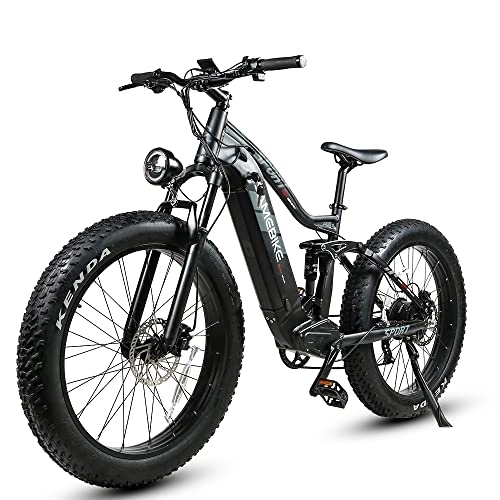 Bicicletas eléctrica : SAMEBIKE Bicicleta eléctrica 26" Fatbike Bicicleta Montaña Ebike 48V / 17Ah Batería con luz Trasera kilometraje máximo 60-130 km