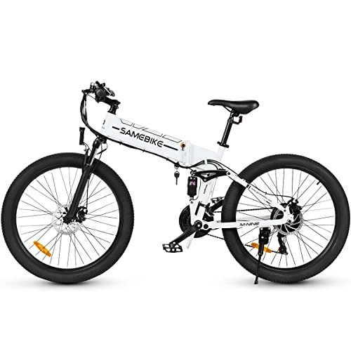 Bicicletas eléctrica : SAMEBIKE Bicicleta eléctrica 26" Fatbike Bicicleta Montaña Plegable Ebike, 48V / 12, 5Ah Batería, Shimano 21 Vel, Pedal Assist, Instrumento a Color TFT Adultos Urbana