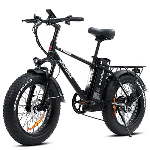 Bicicletas eléctrica : SAMEBIKE Bicicletas eléctricas para Adultos con batería extraíble 48V 13AH Bicicleta de montaña eléctrica 20x4.0 Fat Tire Bicicletas electricas Shimano 7 Speed