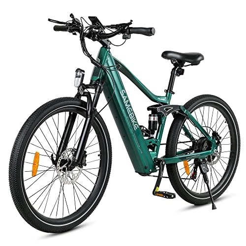 Bicicletas eléctrica : SAMEBIKE Bike Bicicleta Eléctrica E-Bike 26 Pulgadas 48V14Ah Batería extraíble, MAX.Range hasta 55-110km Shimano 7 velocidades City EBike Hombres Mujeres Off-Road Mountain Bike.