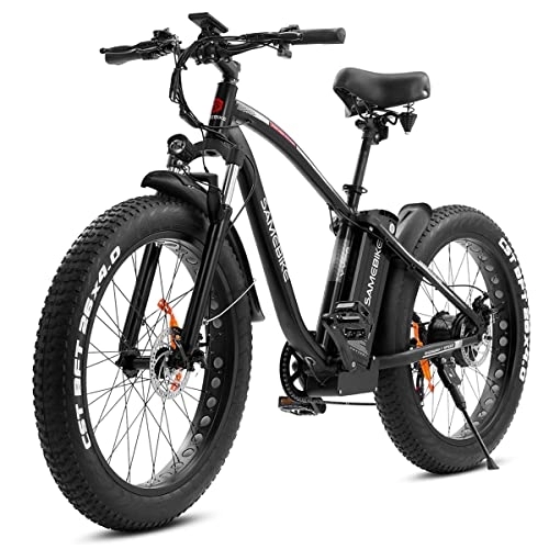 Bicicletas eléctrica : SAMEBIKE YY26 Bicicleta eléctrica para Adultos 26x4.0 Pulgadas Neumático Grueso Bicicleta de montaña eléctrica 48V 15Ah Batería Desmontable Snow Beach