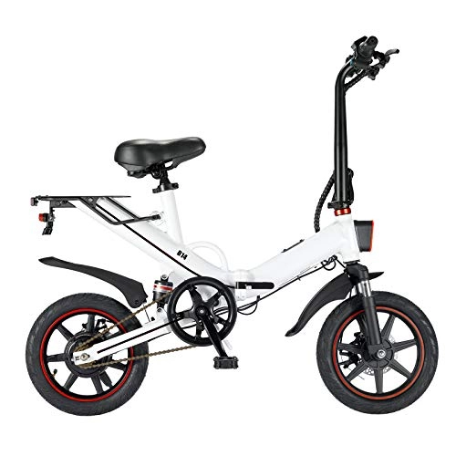 Bicicletas eléctrica : Sansund Bicicleta eléctrica plegable inteligente de 400 W para adultos, impermeable, con pantalla HD, para viajes al aire libre, batería de 15 Ah / 48 V, velocidad máxima de 25 km / h, freno de disco