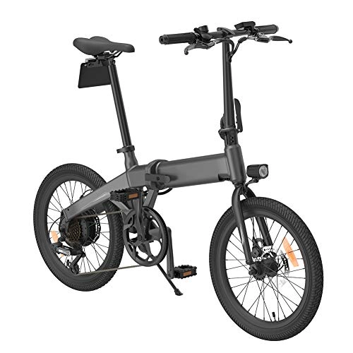 Bicicletas eléctrica : Sansund Bicicleta Plegable eléctrica Bicicleta Plegable Recargable para Adultos con Dos deflectores y Bomba de inflado - Transportador eléctrico de Velocidad máxima de 25 km / h, 3 Modos de conducción