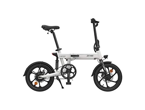 Bicicletas eléctrica : Sanvaree Bicicleta eléctrica HIMO para Adultos Bicicleta eléctrica Plegable 250W Motor 3 Modos de Trabajo, Bicicleta eléctrica con Pedal para desplazamientos (Z16 White)