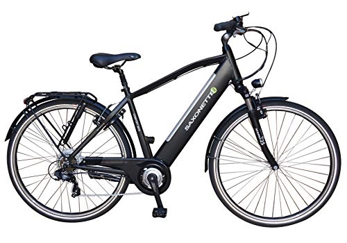 Bicicletas eléctrica : SAXONETTE Comfort Man - Batería de marco integrada (28", 11, 6 Ah, 7 velocidades, Shimano Pedelec)