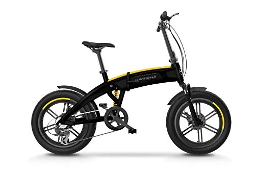 Bicicletas eléctrica : Scrambler Ducati Bike SCR-E Sport - Bicicleta eléctrica de pedaleo asistido con Ruedas Fat, suspensión Completa, Unisex, Adulto, Negro y Amarillo, Talla única