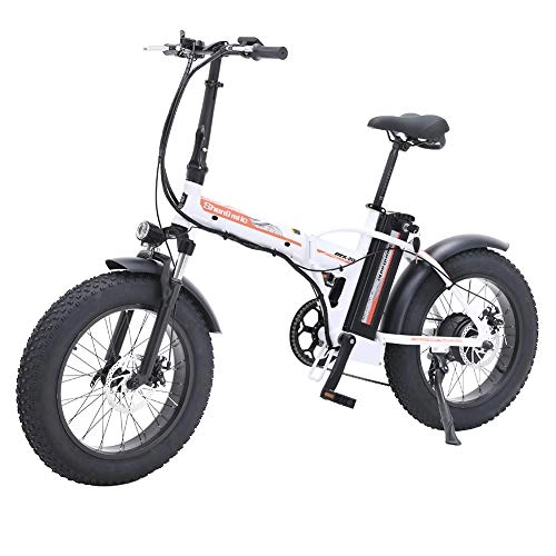 Bicicletas eléctrica : Shengmilo Bicicleta de montaña eléctrica 500W*48V*15Ah 20Inch Bicicleta de Ciudad Plegable eléctrica de 7 velocidades Shimano con Pantalla LCD y para Adultos (Naranja (neumático de radios))