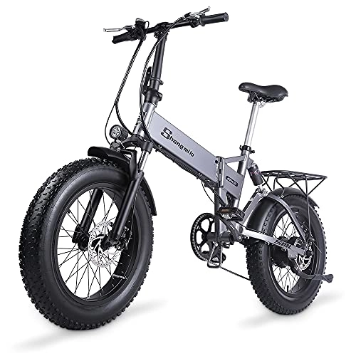 Bicicletas eléctrica : Shengmilo Bicicleta eléctrica de 20 Pulgadas Bicicleta de montaña con Horquilla de suspensión Bloqueada mx21 Bicicleta eléctrica