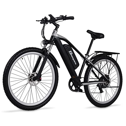 Bicicletas eléctrica : Shengmilo M90, Bicicleta eléctrica de montaña, Bicicleta eléctrica de aleación de Aluminio de 29 Pulgadas para Hombres, Bicicletas eléctricas con Freno hidráulico, par 56N∙M, Shimano de 7 velocidades