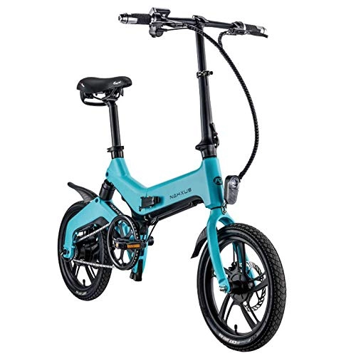 Bicicletas eléctrica : SHIJING 16 Pulgadas de la Bicicleta Plegable eléctrica de conducción Bicicleta eléctrica eléctrica Bicicleta de aleación de Aluminio de la batería de Litio eléctrica Adulto Moto