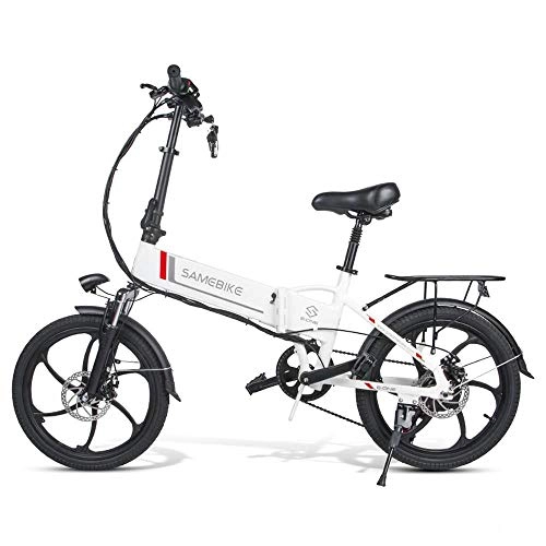 Bicicletas eléctrica : SHIJING Samebike 20LVXD30 porttil Plegable Bicicleta elctrica de 20 Pulgadas de neumticos Motor 350W MAX ebike 35 kmh Correo Bicicleta para Adultos