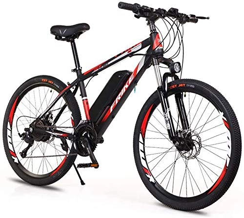 Bicicletas eléctrica : SHOE Bicicleta De Montaa Elctrica De 26 '', Bicicleta Elctrica Todoterreno De Velocidad Variable para Adultos (36V8A / 10A) para Adultos Ciclismo Al Aire Libre En La Ciudad, Black Red, 36V10A