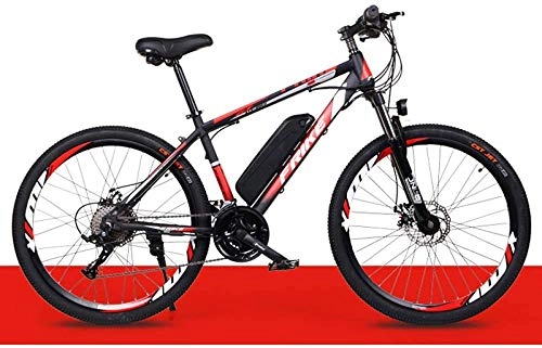 Bicicletas eléctrica : SHOE Bicicletas 36V 250W Elctrica En Adultos, De Aleacin De Magnesio Ebikes Bicicletas Todo Terreno, para Hombre del Ciclo Al Aire Libre Trabajar El Cuerpo Viaje Y Los Desplazamientos, Black Red
