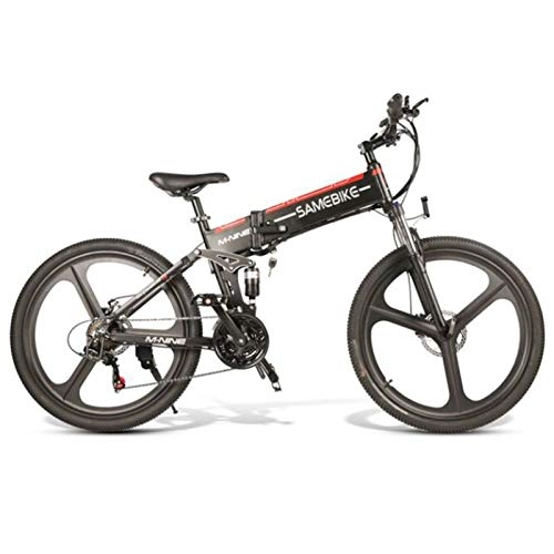 Bicicletas eléctrica : SHTST Bicicleta eléctrica de 26 Pulgadas - Bicicleta eléctrica MTB con batería de Litio de 48 V 8 Ah, Frenos de Disco de absorción de Impactos de Alta Resistencia, Motor de 500 W a 25 km / h