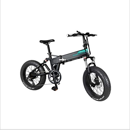 Bicicletas eléctrica : SHUAIGUO MTB elctrica Plegable Bicicleta, Aumenta la Velocidad de la Bicicleta de montaña hasta 18, 6 mph, 20 Adultos Pulgadas E-Bici Fat Tire 36V 250w 12.5Ah batera del Motor Amortiguador