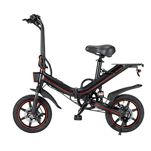 Bicicletas eléctrica : SJY Bicicleta eléctrica, Plegable, Bicicleta eléctrica para Adultos, 500W, con batería de Iones de Litio, 15 Ah / 48 V, 25 km / h, Frenos de Disco Delanteros y Traseros