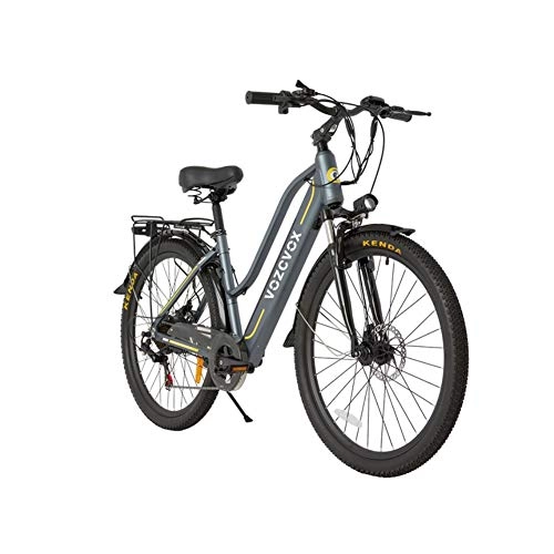 Bicicletas eléctrica : Skyzzie Bicicleta eléctrica de montaña Bicicleta de Trekking para Mujer ebikes, 350W, Batería 48V 9.6Ah, Unisex Adulto, 26" / 24