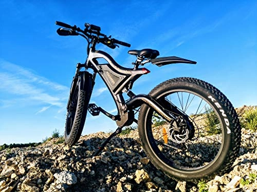 Bicicletas eléctrica : Staker Mad Bike® Predator - Bicicleta eléctrica (26 x 4, 750 W, 48 V, 11, 6 Ah, 120 Nm)