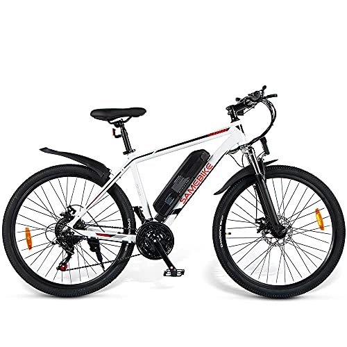 Bicicletas eléctrica : SUNWEII Bicicleta eléctrica, Bicicleta eléctrica Plegable para Bicicleta de montaña para Adultos de 26 Pulgadas, 350W, LCD 10Ah / 36V batería de Iones de Litio Bicicleta de montaña, White