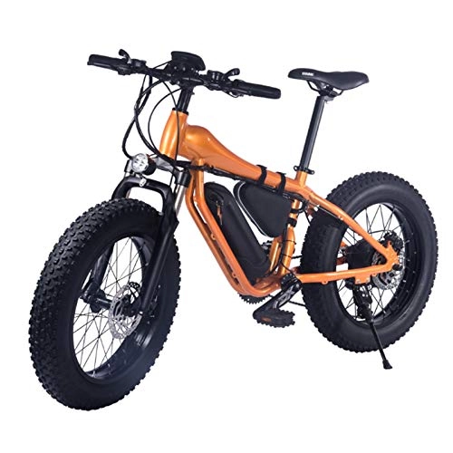 Bicicletas eléctrica : sunyu 20 Pulgadas Bicicleta eléctrica 350W 48V10AH Pliegue Bicicleta asistida Neumático Gordo Marco de aleación de aluminioOrange