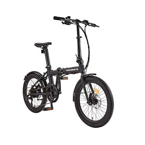 Bicicletas eléctrica : Suyanouz 20 Pulgadas ElCtrica Plegable De Aluminio De AleaciN Ligera De Bicicletas para Adultos Ebike Viaje Ciudad Bicicleta ElCtrica, Negro