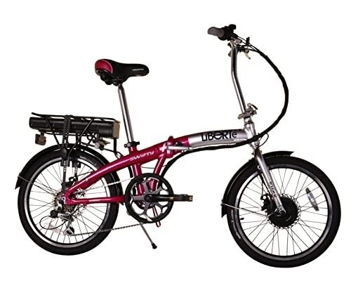 Bicicletas eléctrica : Swifty Liberte 20inch Folding e Bike, Unisex-Adult, Red, One Size