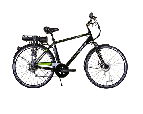 Bicicletas eléctrica : Swifty Routemaster Bicicleta eléctrica híbrida - 7 velocidades Shimano - Hasta 25 millas con una carga - Neumáticos Kenda - Frenos de disco - Llantas de aleación de doble pared - para adultos