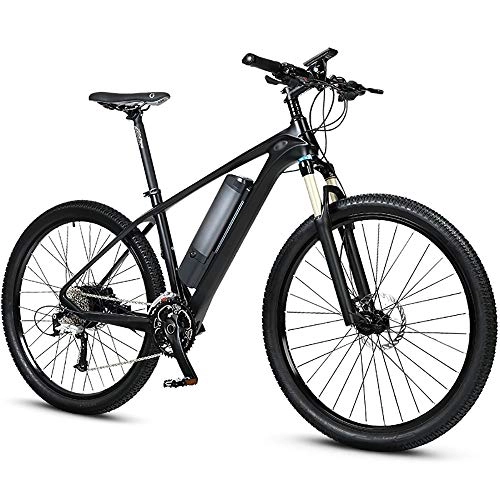 Bicicletas eléctrica : SXC Bicicletas Eléctricas para los Adultos 27.5'', Fibra de Carbon Bicicletas de Ebikes de Tierra, Batería Extraíble 240W 36V Litio-Ion Ebike Montaña Hombres