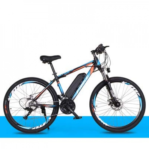 Bicicletas eléctrica : SXZZ Unisex Bicicleta Eléctrica De Montaña, 26 ''E- Bike De Motor De 250 Vatios con Batería Extraíble De Iones De Litio De 36 V Y 10 Ah, 27 Frenos De Doble Disco De Velocidad Variable, Azul
