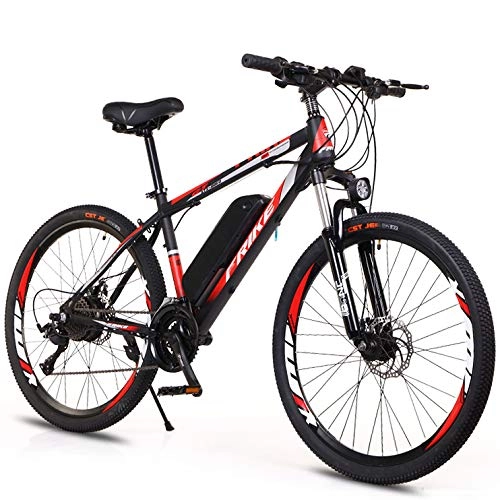 Bicicletas eléctrica : SYXZ Bicicletas eléctricas para Adultos, Bicicletas eléctricas de Acero al Carbono Bicicletas Todo Terreno, 26"36V 350W 13Ah Batería extraíble de Iones de Litio Ebike de montaña, Negro