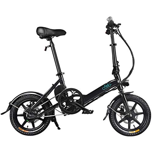 Bicicletas eléctrica : SZPDD FIIDO D3 Bicicleta elctrica Plegable Tres Modos de conduccin Ebike 250W Motor 25Km / H 25-40KM Range E Bike Bicicleta elctrica de neumticos de 16 Pulgadas, Negro, battery7.8Ah