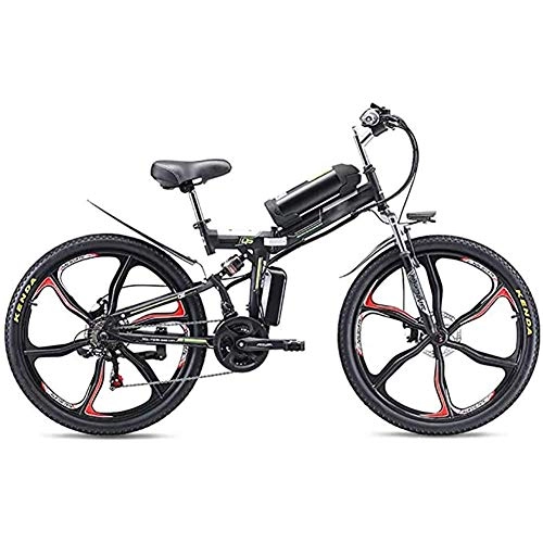 Bicicletas eléctrica : TCYLZ Adult Electric Bicicleta de Montaña 26 pulgadas Bicicleta Eléctrica Plegable 48V / 20Ah Batería de Litio Desmontable 350W