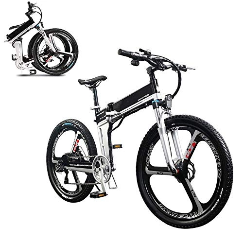 Bicicletas eléctrica : TCYLZ - Bicicleta eléctrica de 26 pulgadas, plegable, batería de litio (48 V, 10 Ah, 350 W)