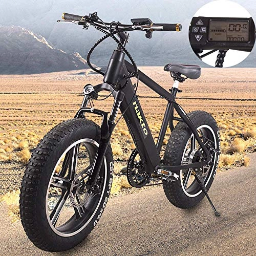 Bicicletas eléctrica : TCYLZ E-Bike - Bicicleta eléctrica de montaña (20 x 4 pulgadas, con batería de litio de 48 V, 10 Ah)
