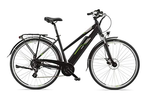 Bicicletas eléctrica : Telefunken Bicicleta eléctrica para mujer de aluminio de 28 pulgadas con cambio Shimano Acera de 8 marchas, bicicleta de trekking Pedelec con motor de rueda trasera de 250 W, 13 Ah, batería de 36 V, XC920 Expedition