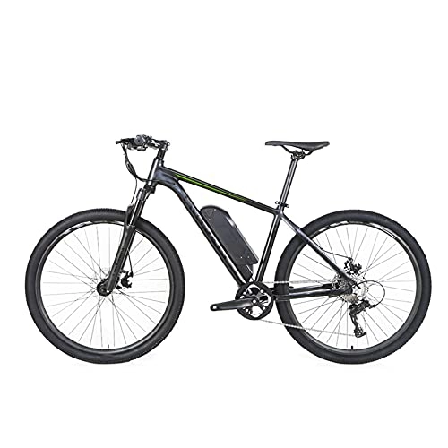 Bicicletas eléctrica : TERLEIA Bicicleta Eléctrica Freno De Disco Mecánico De Tracción por Cable 3 Modos De Trabajo Ebike Motor De 250W 36V 10Ah E-Bike De Velocidad Variable para Adultos, Black Green, 29 Inches