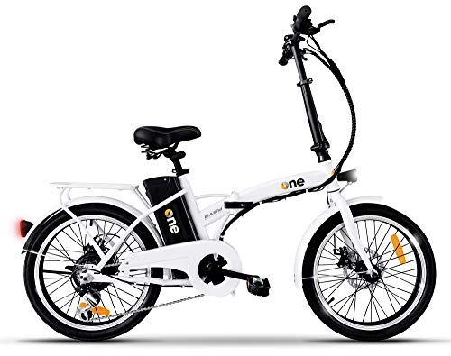 Bicicletas eléctrica : the one Bicicleta eléctrica Plegable con pedaleo asistido, 20 Pulgadas, 250 W, Color Blanco, Unisex, Adulto, no Talla