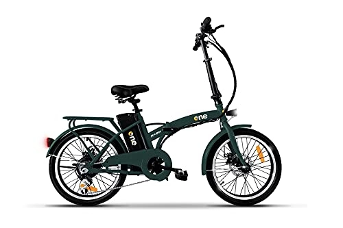 Bicicletas eléctrica : The One Bicicletta Elettrica Pieghevole A Pedalata Assistita 20" 250w Easy Forest Green Bicicleta eléctrica Plegable con Pedal asistida Verde, Unisex niños, Size
