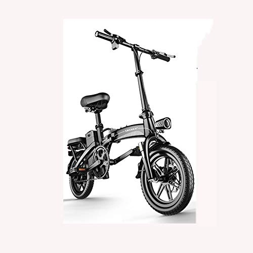 Bicicletas eléctrica : TINGYIN Bicicleta eléctrica plegable de litio para adultos, batería de viaje de dos ruedas de alta potencia para coche, conducir con batería pequeña coche en nombre de