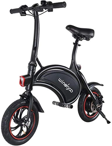 Bicicletas eléctrica : TOEU Ebike 36V Bicicleta Electrica Plegable 12", Black Matte, Bici Electrica Urbana Ligera para Adulto (White)