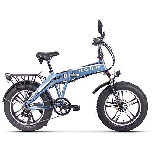 Bicicletas eléctrica : TOP016 Bicicleta eléctrica Plegable 4.0 Fate 20 Pulgadas MTB Freno de Disco para batería de Litio para Adultos de 48 V, Shimano City Bike 7 velocidades 40 km / h 500 W Motor (en Europa)