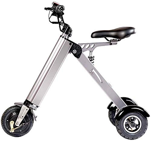Bicicletas eléctrica : TopMate ES31 Scooter elctrico Mini Triciclo Plegable de Peso con lmite de Velocidad de 3 velocidades 6-12-20KM / H y 3 amortiguadores