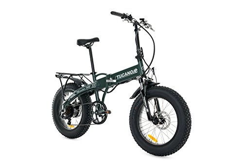 Bicicletas eléctrica : Tucano Bikes Monster HB Bicicleta Eléctrica Plegable, Verde (Mate), Talla Única