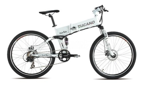 Bicicletas eléctrica : TUCANO - Marnaula HIDEBIKE MTB - Motor 250W -36V -Grado Mximo de Escalada - Bateria Extraible y con Cierre de Seguridad - Cambio Shimano Tourney 21 SP - (HIDEBIKE Blanca-White)