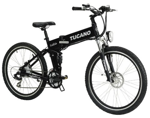 Bicicletas eléctrica : TUCANO - Marnaula HIDEBIKE MTB - Motor 250W -36V -Grado Mximo de Escalada - Bateria Extraible y con Cierre de Seguridad - Cambio Shimano Tourney 21 SP - (HIDEBIKE Negra-Black)