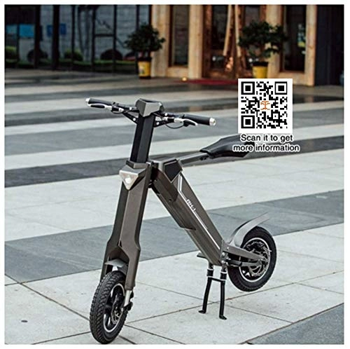 Bicicletas eléctrica : TZ® Bicicletas plegables de bicicleta eléctrica de 12 pulgadas + batería de 36 V + potencia de 250 W + batería de 7, 5 A LG importada (gris, motor de 250 W 36 V 7, 5 A)