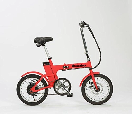 Bicicletas eléctrica : URBAN MOTION Bicicleta electrica e-Bike Compact Rouge 6000Ah